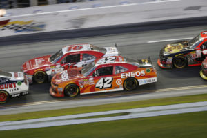 Last Lap Incident Slows Larson’s Hard Charge