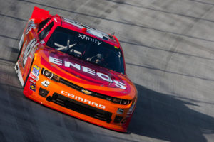 Hard Charge on Final Restart Gives Larson a Second-Place Finish