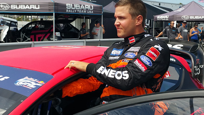 ENEOS GRC driver Steve Arpin getting ready for the ride along