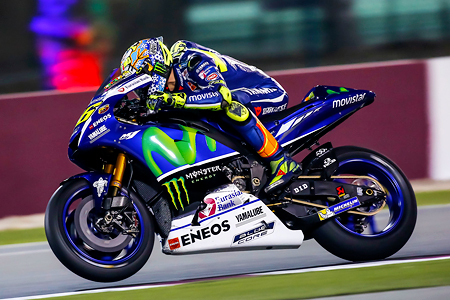 Mr. Rossi racing on YZR-M1