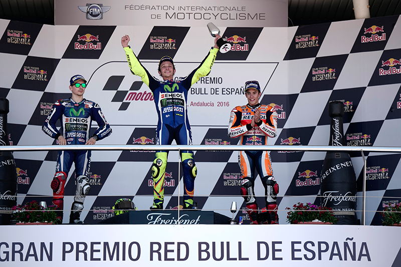 MotoGP – Grand Prix of Spain Jerez de la Frontera 24th April, 2016 Valentino Rossie Jorge Lorenzo Team Yamaha ENEOS 