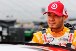 Kyle Larson ponders his race