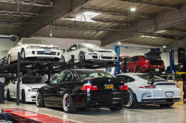 Vehicles stored in garage