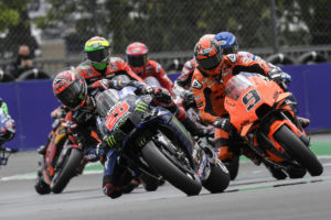 Quartararo Battles Rainy Conditions for Third Place at French GP