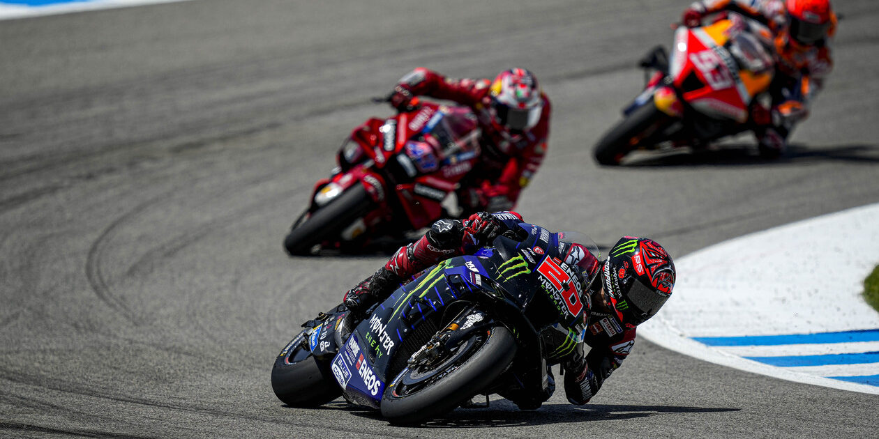 MotoGP riders racing