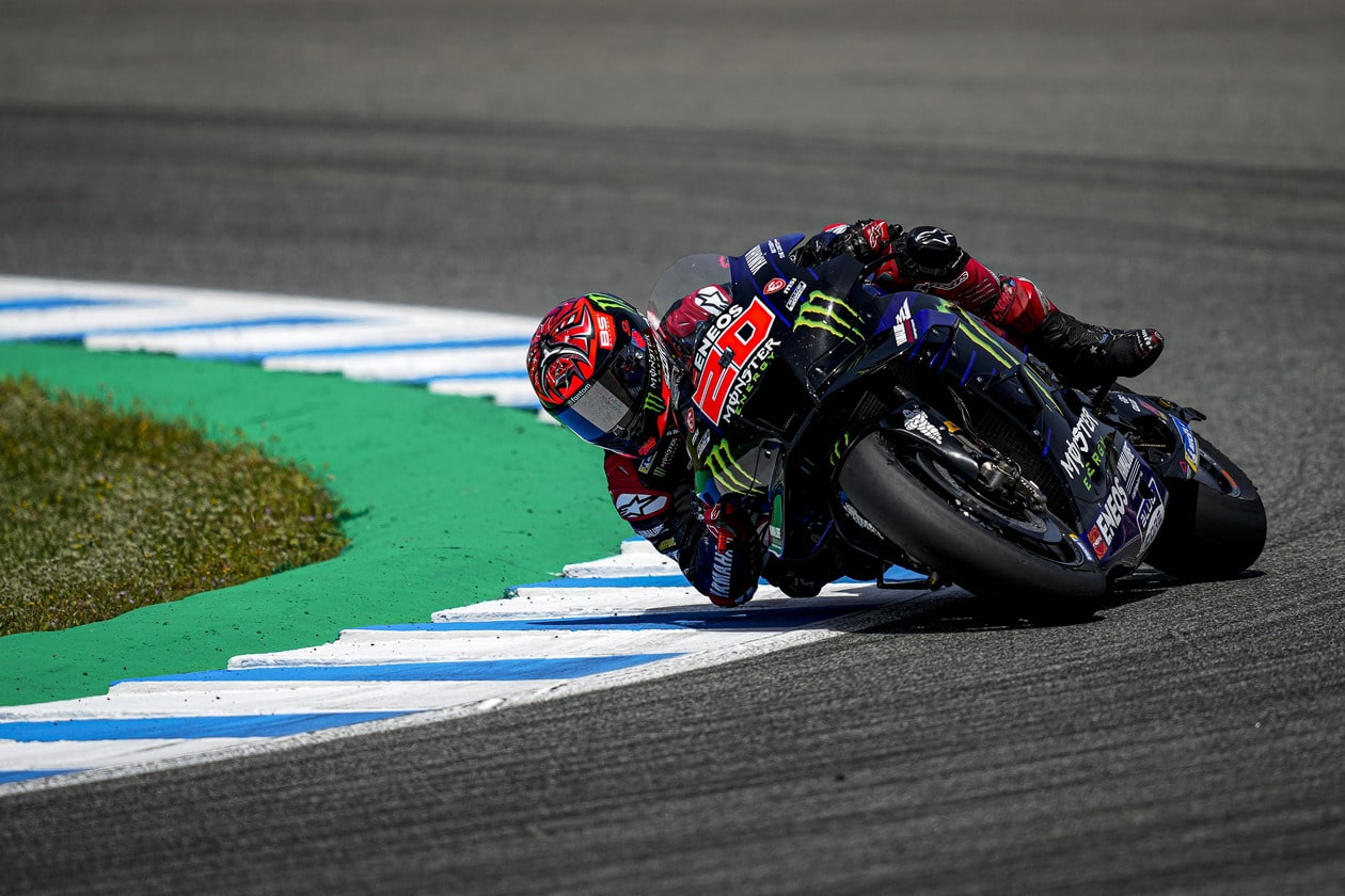 ENEOS MotoGP rider making tight turn