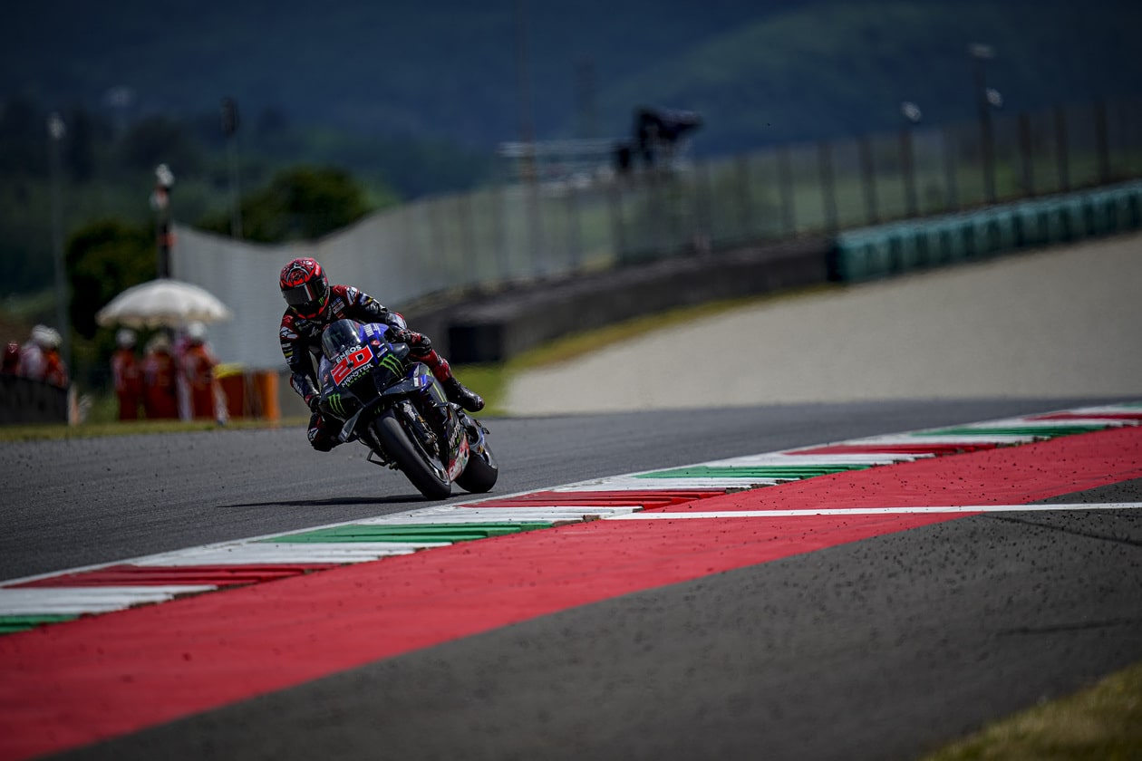 Single racer on track Single racer on track
