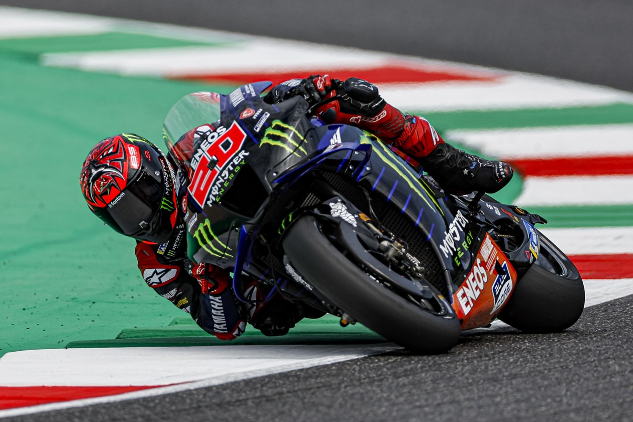 Quartararo turning on track Quartararo turning on track