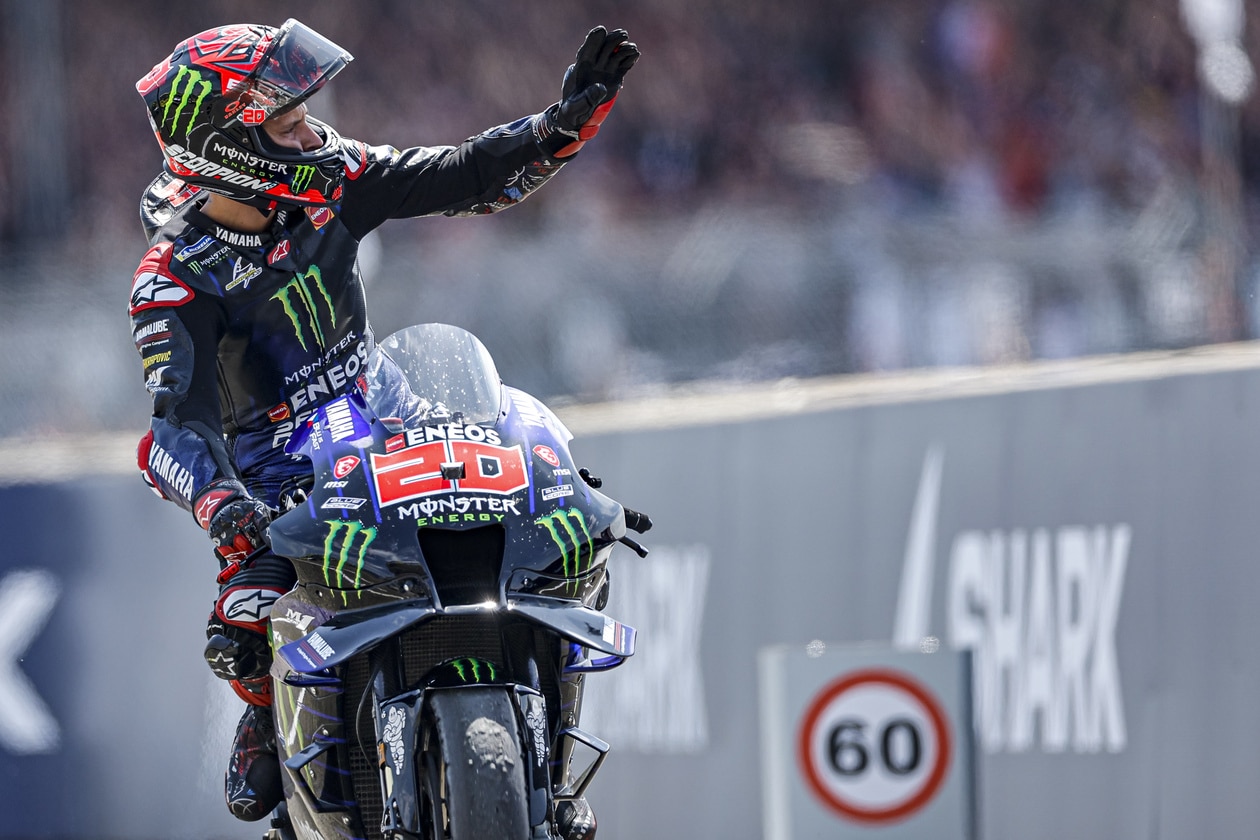 Quartararo MotoGP racer waving