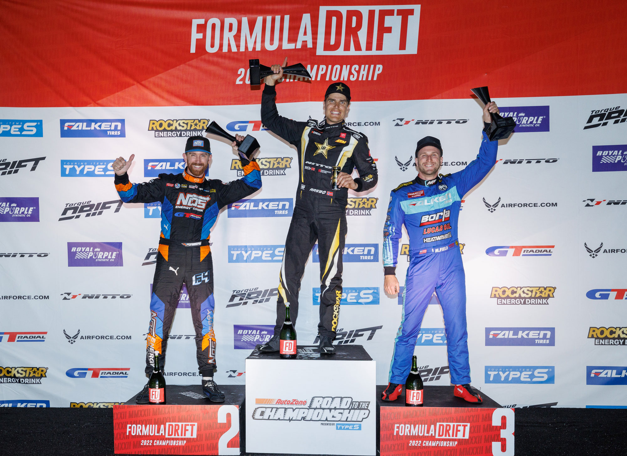 Formula Drift podium winners