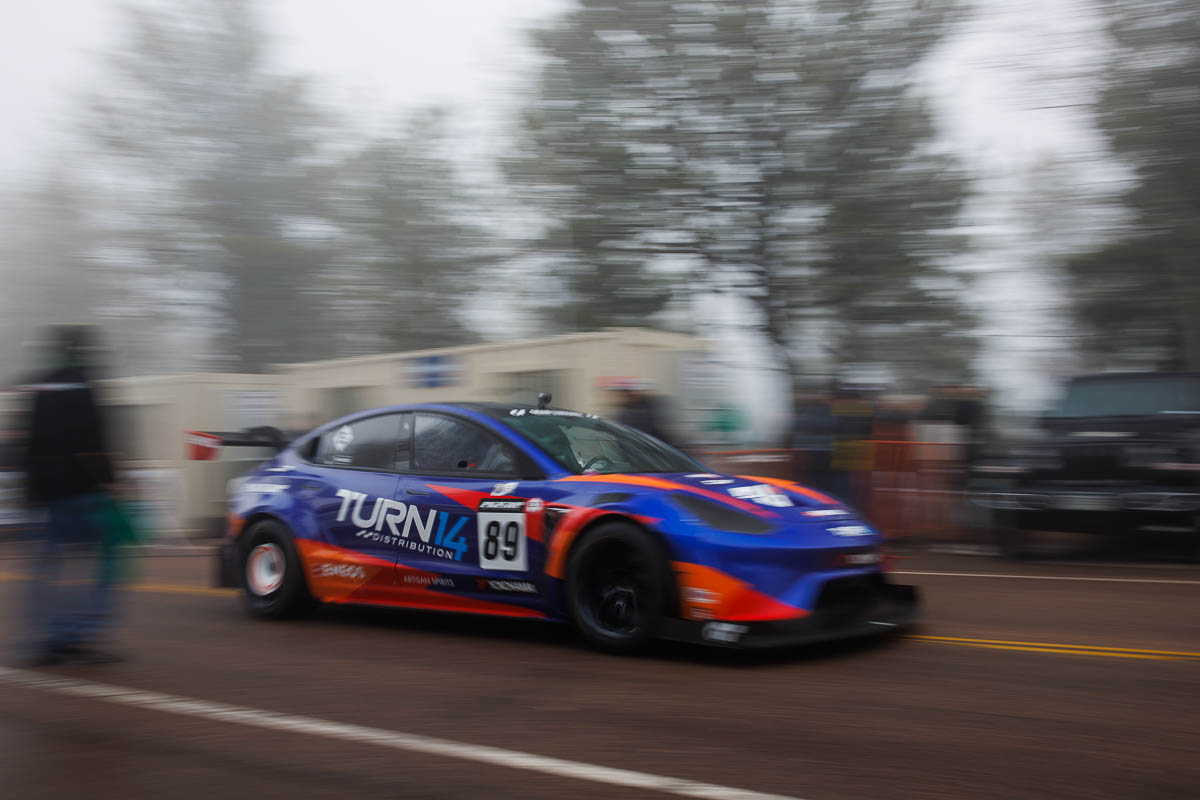 Pikes Peak car driving on street