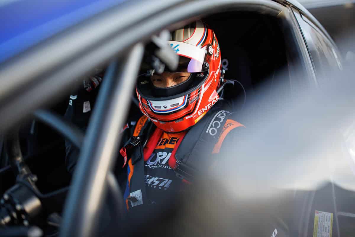 Pikes Peak driver in car