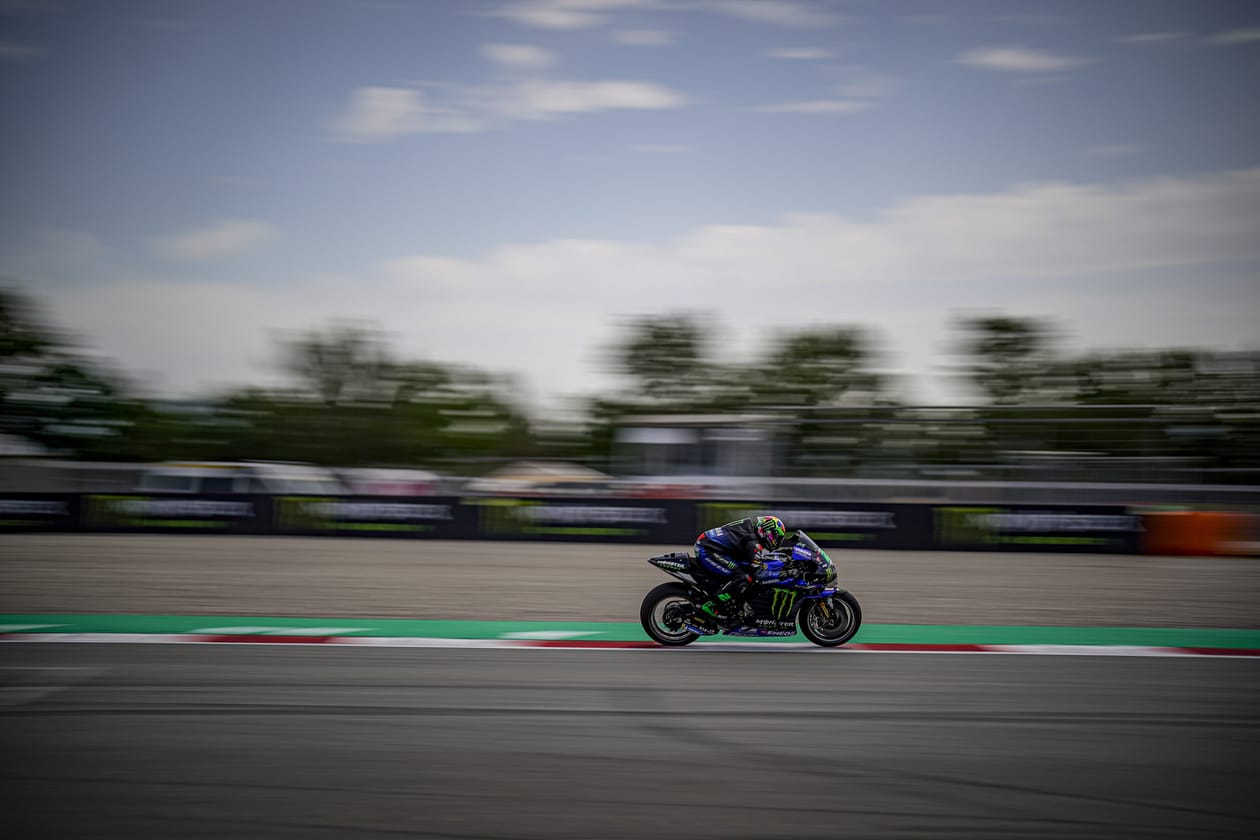 Quartararo racing on track