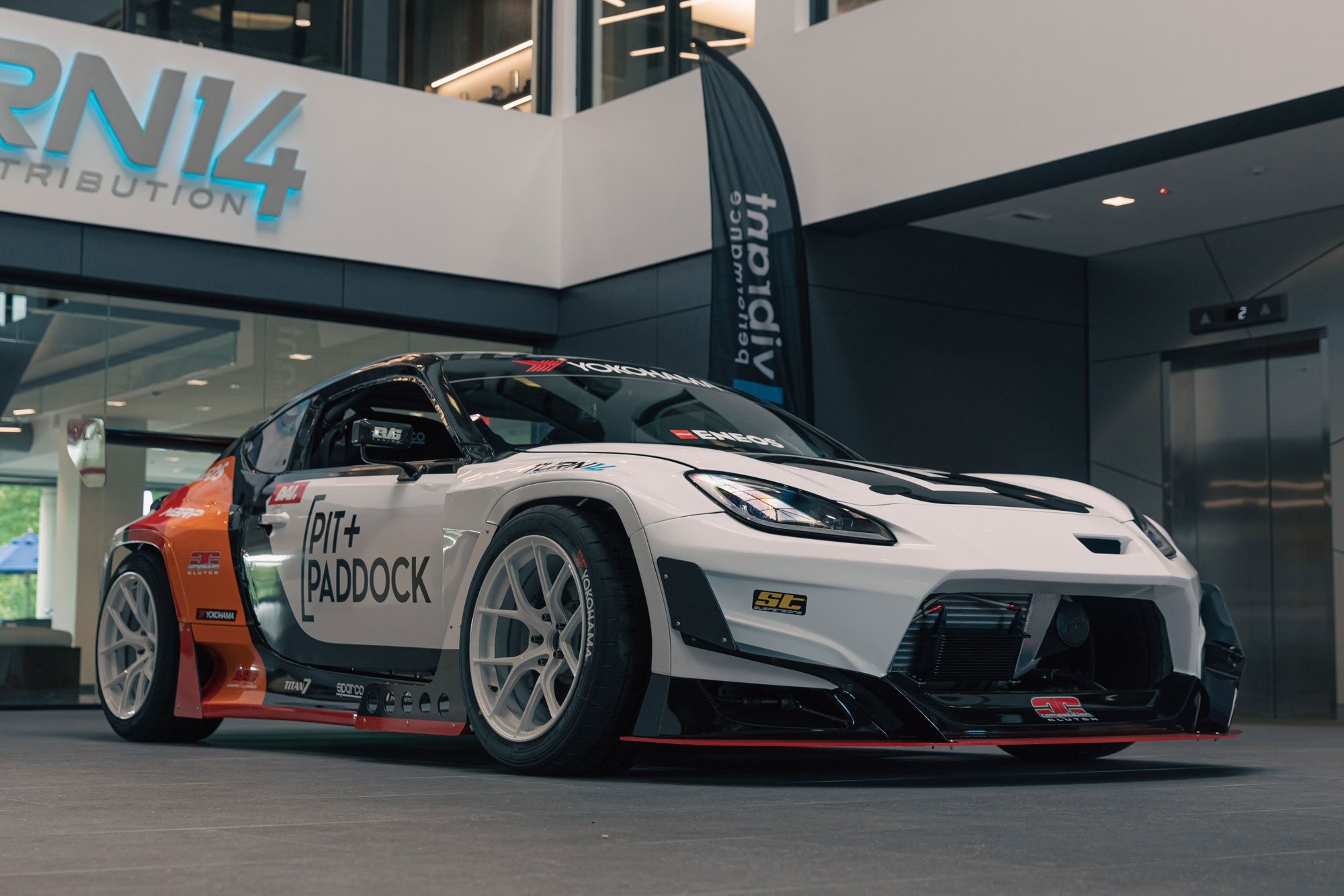 Pit Paddock Subaru Car Front View