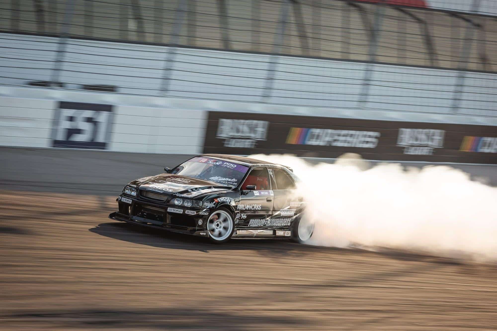 Black drift racing car racing Black drift racing car racing