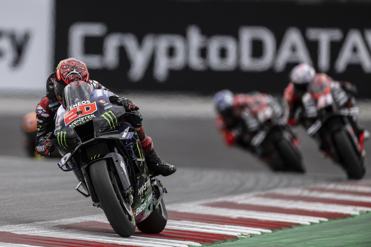 Austrian MotoGP Racers Turning on Track
