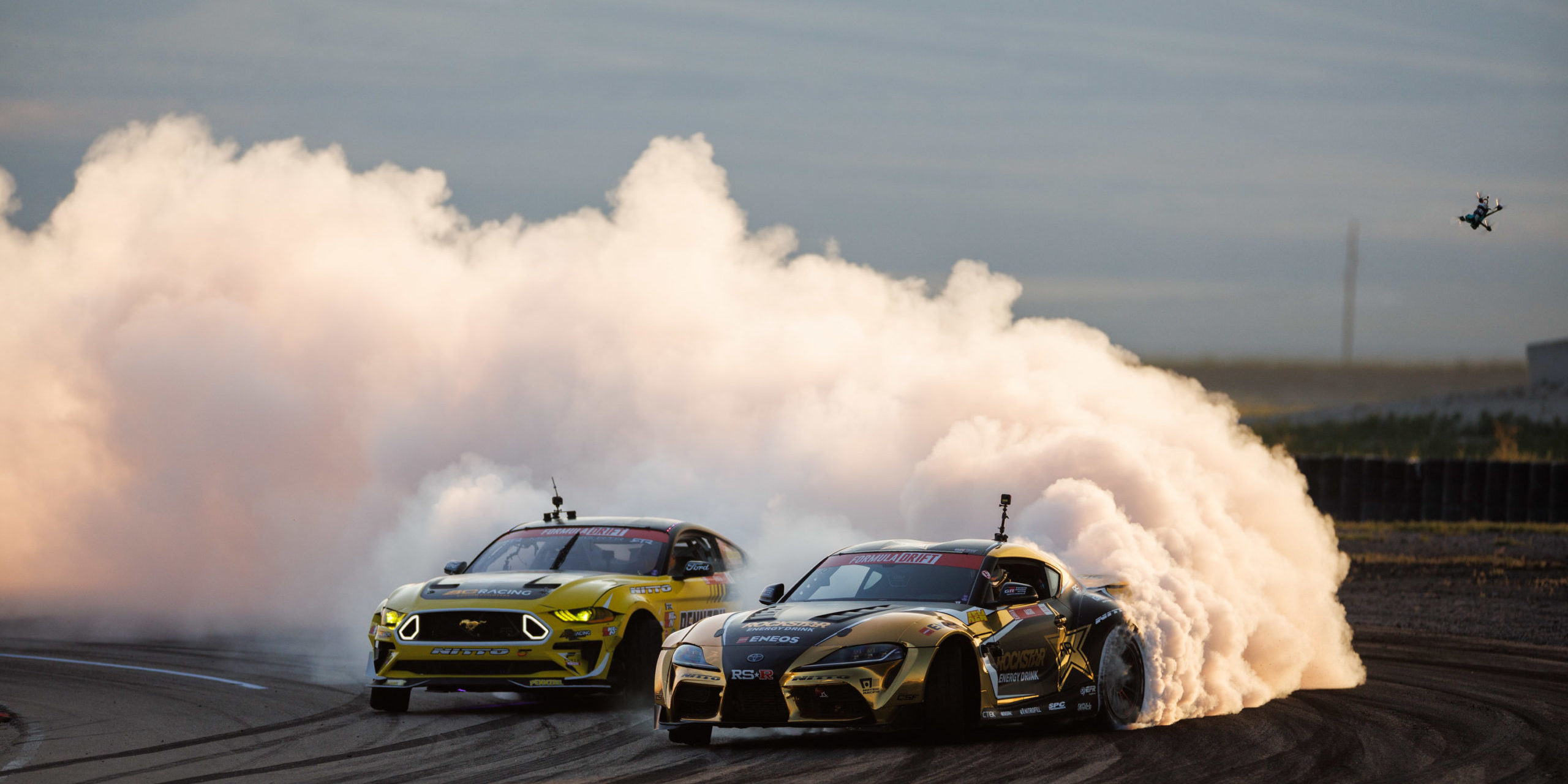 Formula Drift Utah Racing turnng on track