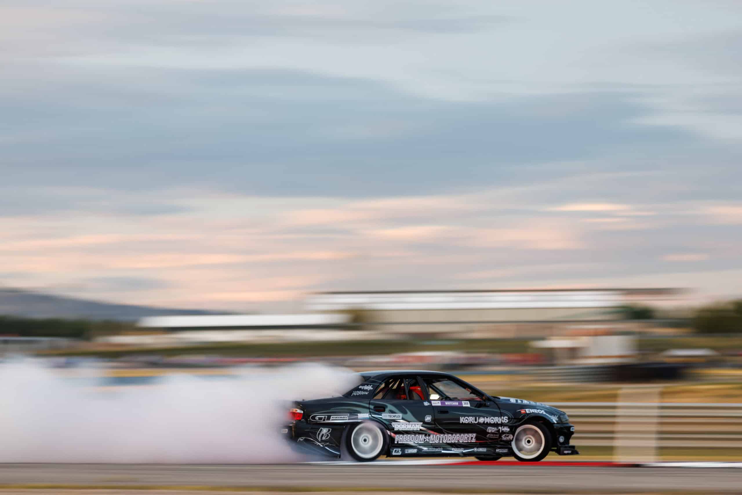 Formula Drift racer on track