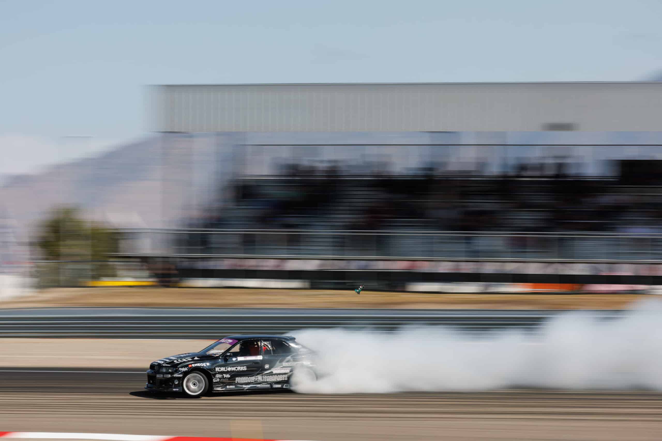 Formula Drift racer on track