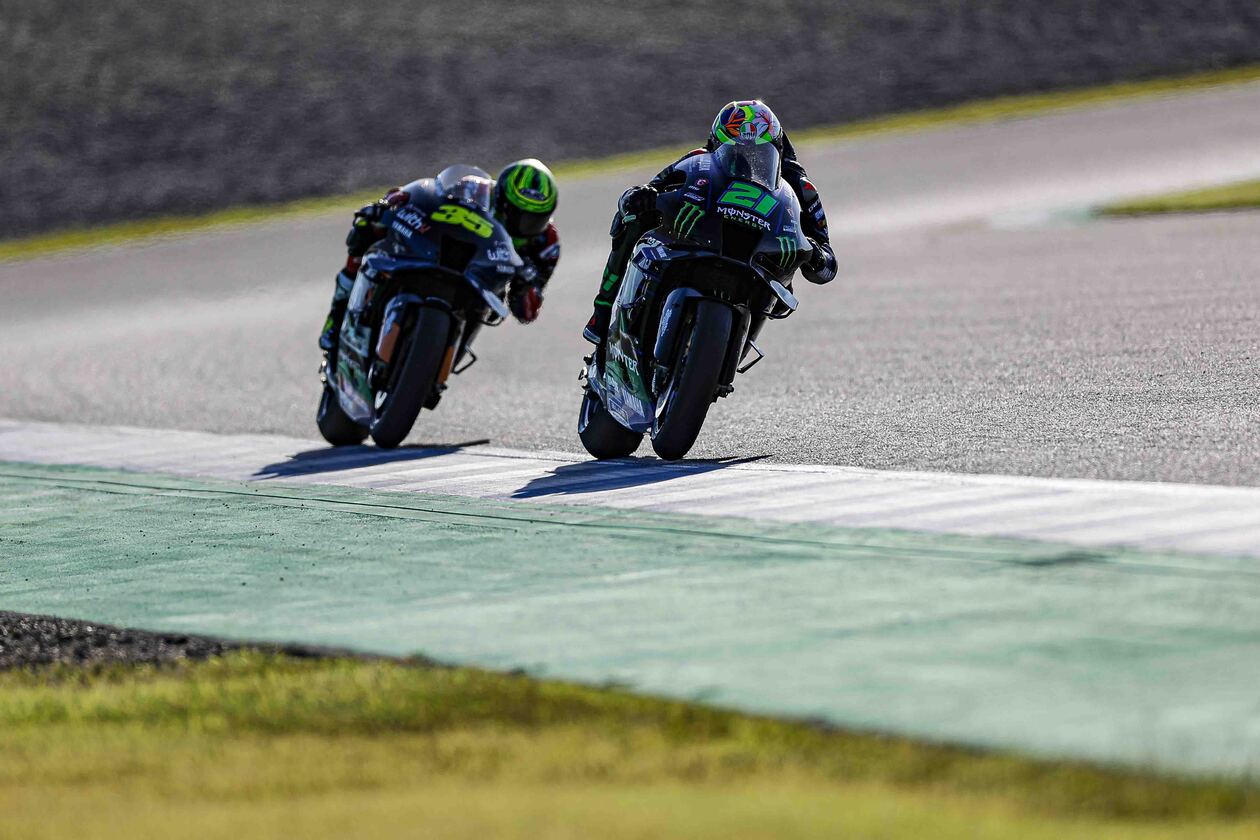 Two racers on track in Japanese MotoGP