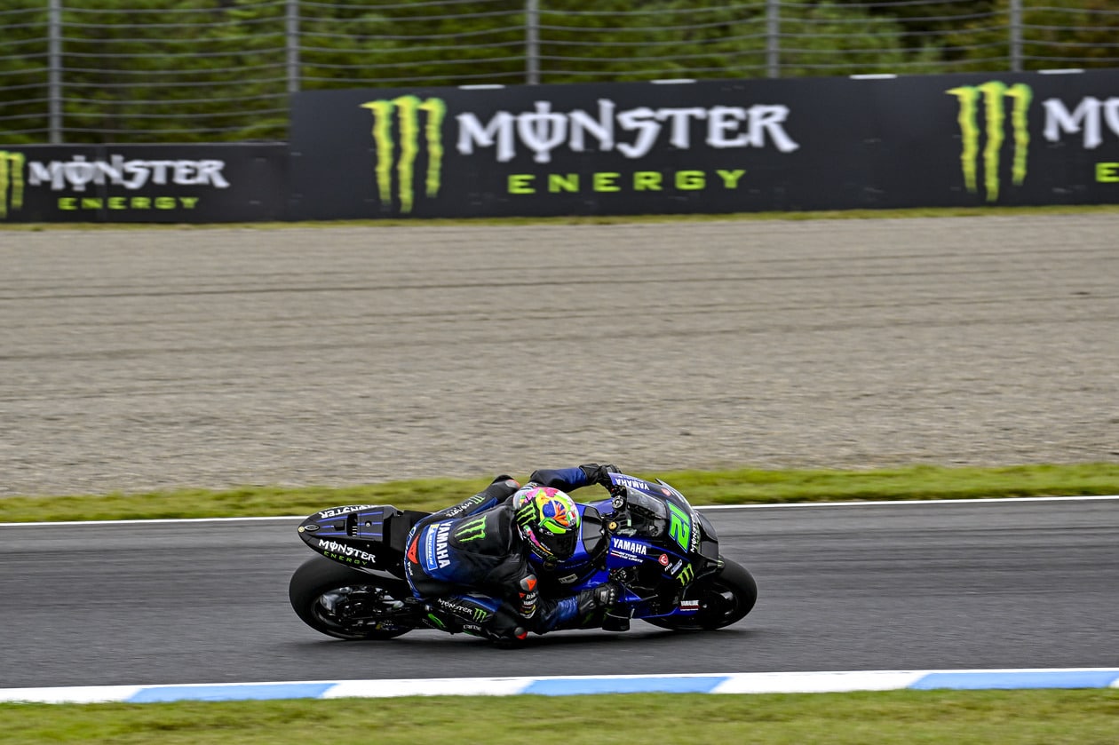 Racer turning on track