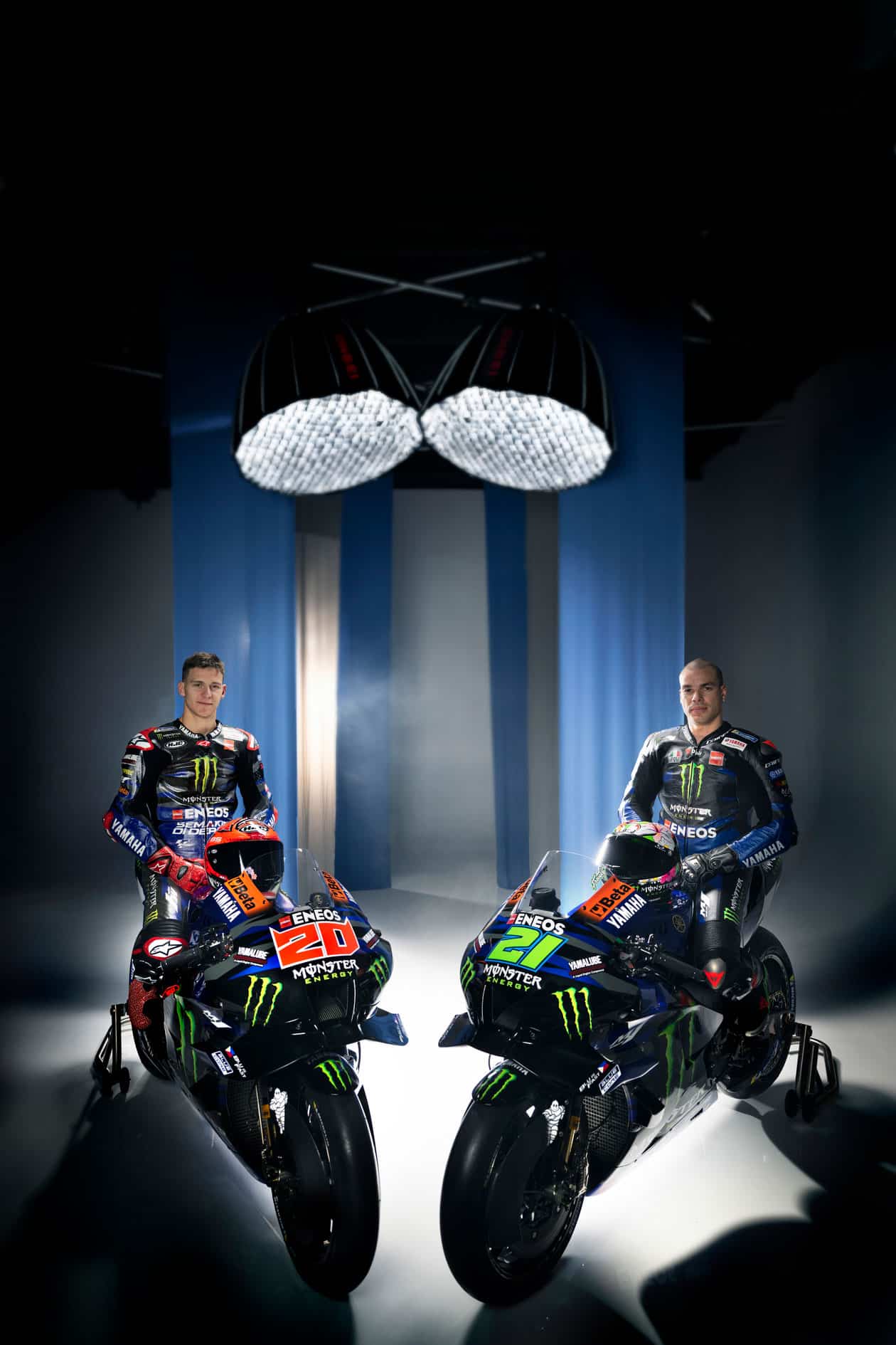 Team Livery members on bikes with spotlights Team Livery members on bikes with spotlights