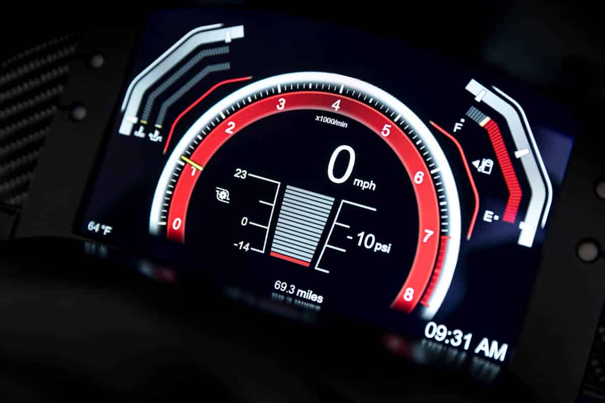 evasive s2000r speedometer view