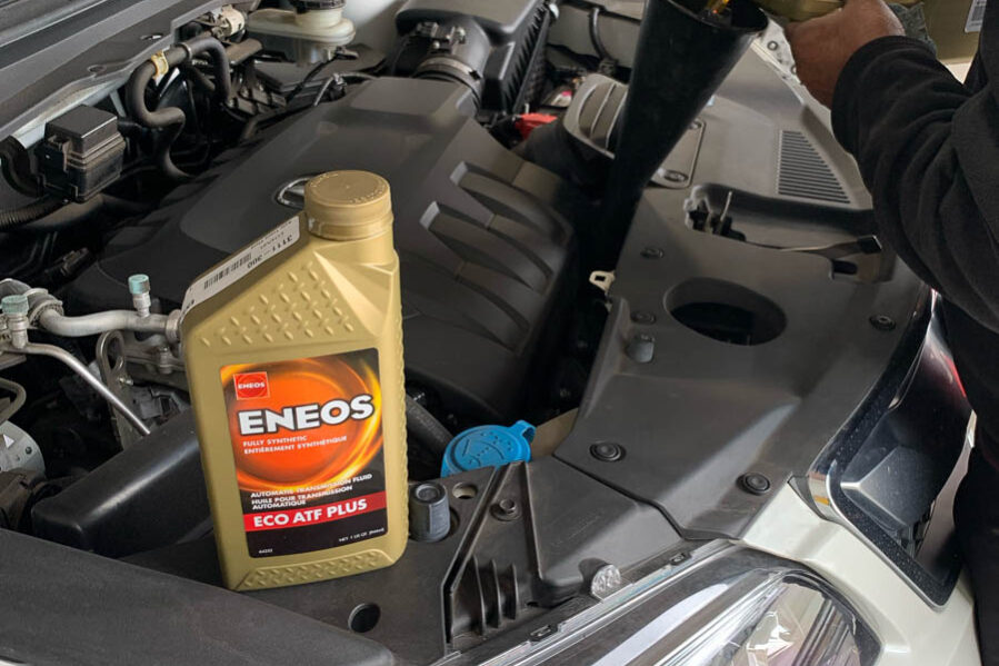 ENEOS Eco ATF Plus being used in car