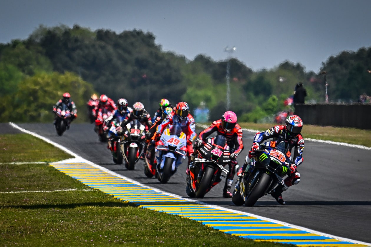 French MotoGP participants on track