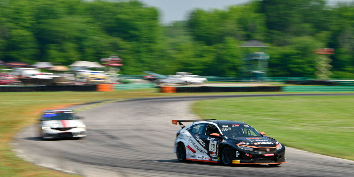 Dai Yoshihara races the Pit+Paddock Civic Type R TCX at TC America VIR