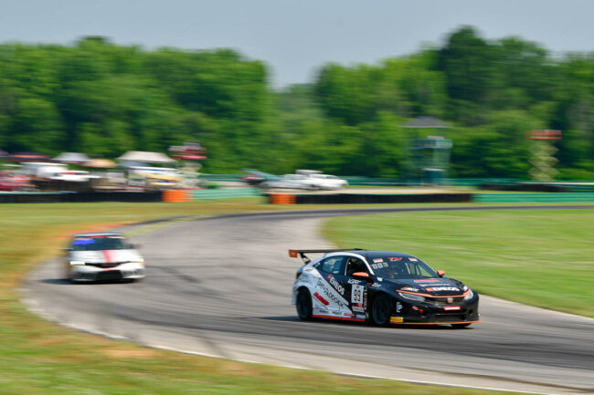 Dai Yoshihara races the Pit+Paddock Civic Type R TCX at TC America VIR