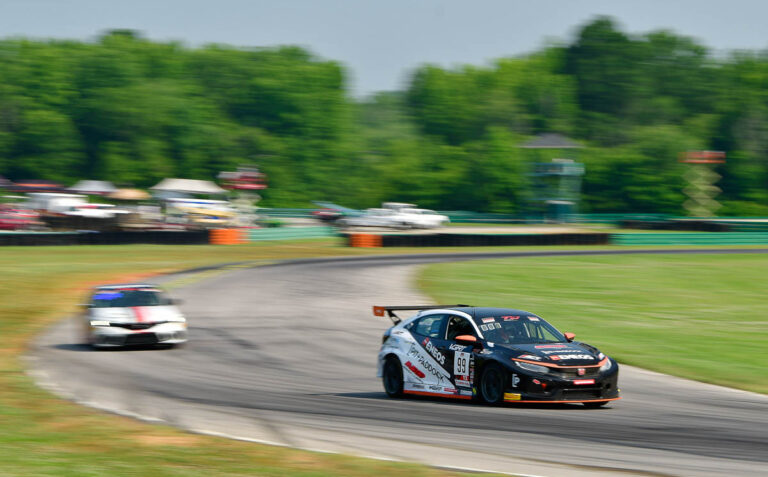 Dai Yoshihara races the Pit+Paddock Civic Type R TCX at TC America VIR