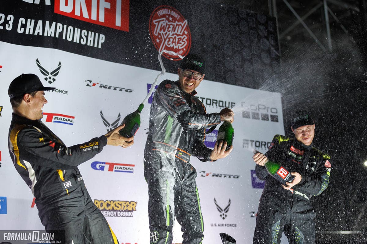 Podium ceremony, 2023 Formula DRIFT St Louis Podium ceremony, 2023 Formula DRIFT St Louis