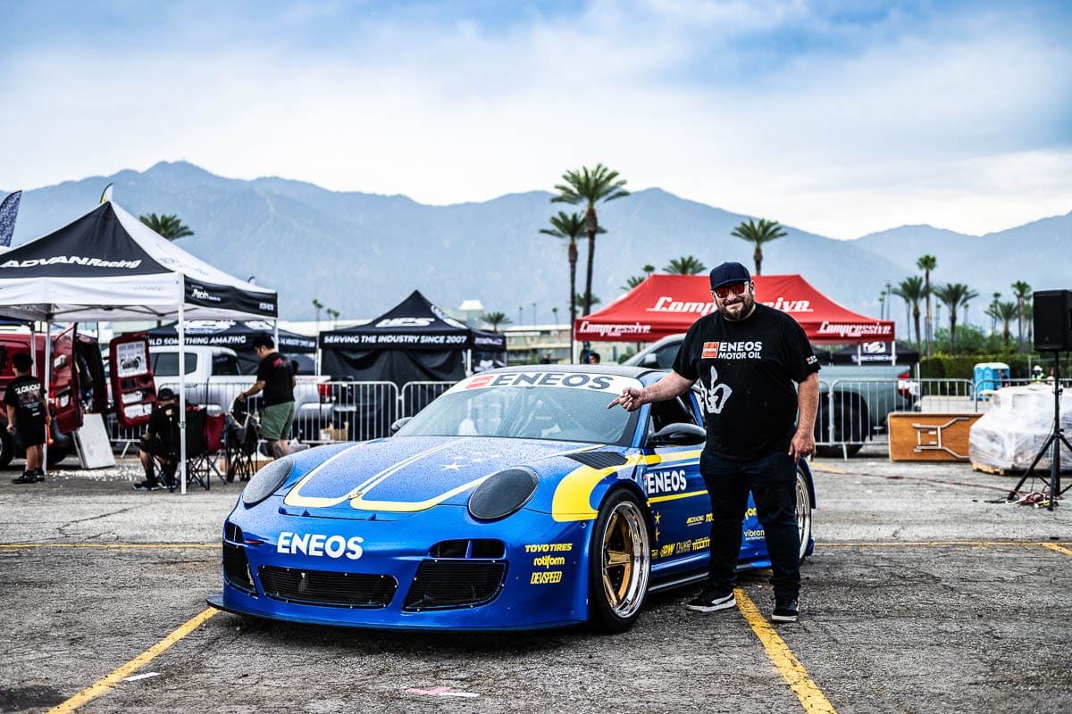 Faruk Kugay with the ENEOS Porsche GT3 at Subiefest 2023