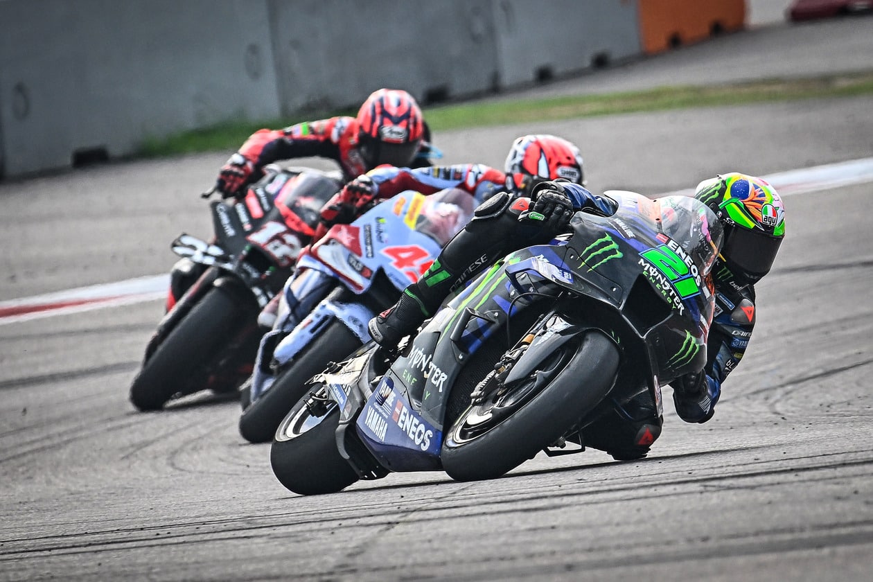 Hold tight: Franco Morbidelli, 2023 Grand Prix of India Hold tight: Franco Morbidelli, 2023 Grand Prix of India