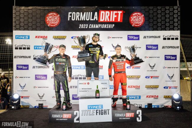 Odi Bakchis finishes the 2023 Formula DRIFT PRO Championship in second place.