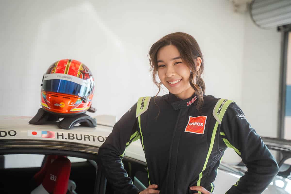 Hana Burton, all smiles at the 2023 Global Time Attack Finals