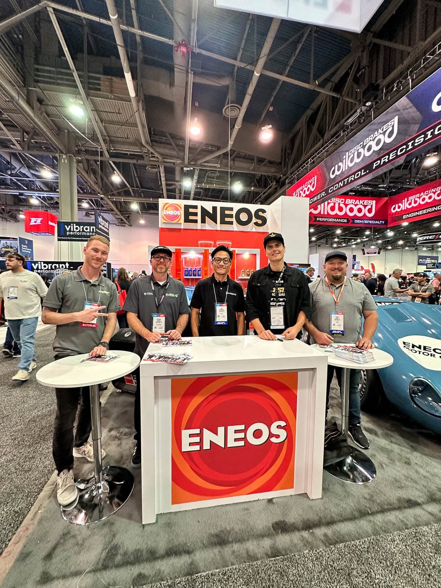 Team ENEOS (L-R): Simen Olsen, Odi Bakchis, Dai Yoshihara, Fredric Aasbo, Faruk Kugay, 2023 SEMA Show