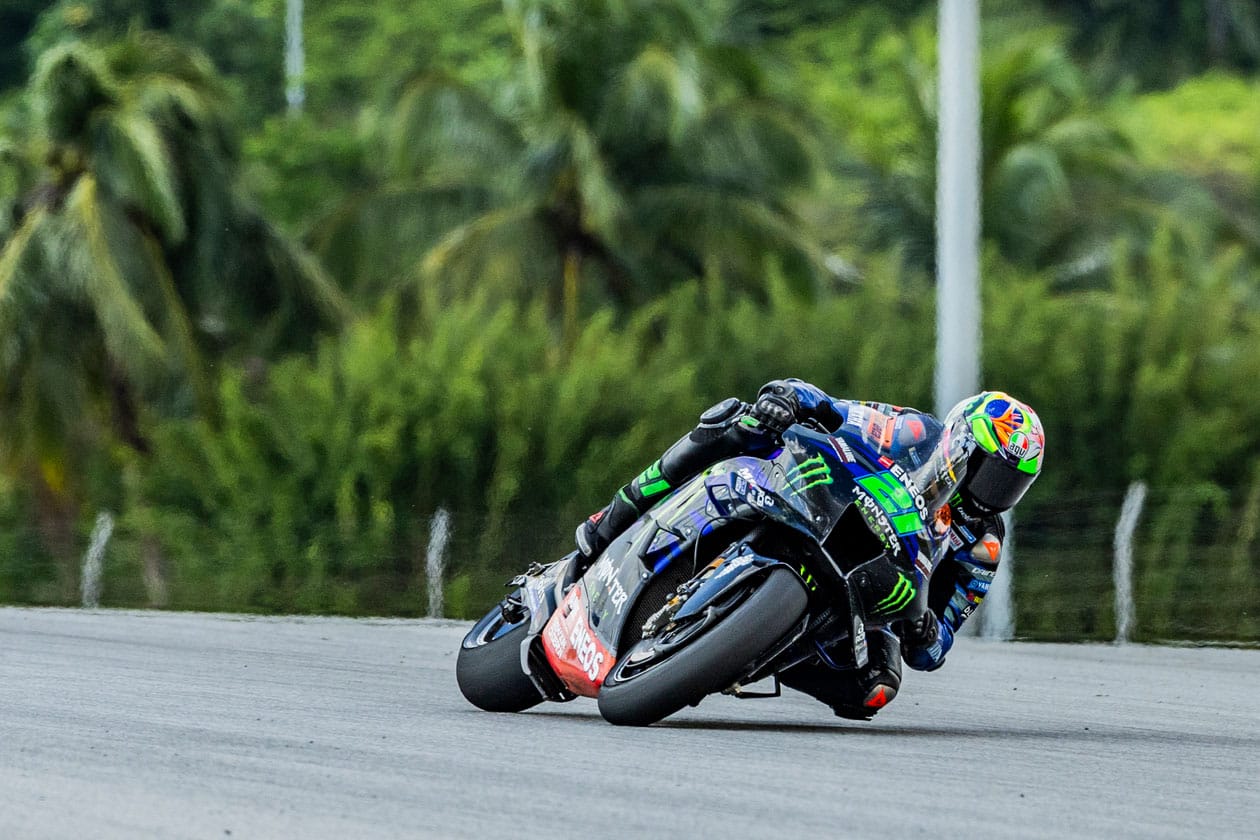 Morbidelli during qualifying at the 2023 Malaysian MotoGP Morbidelli during qualifying at the 2023 Malaysian MotoGP