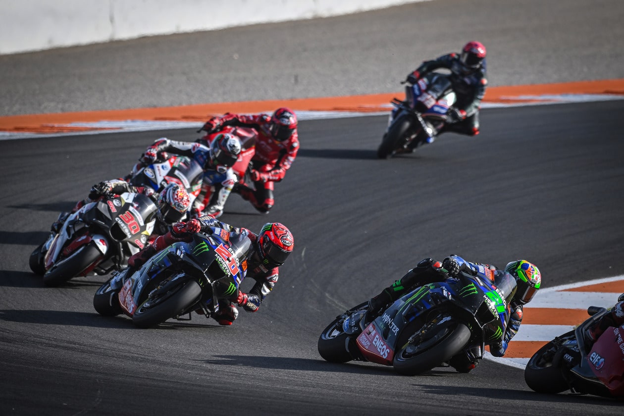 Teammates Fabio Quartararo and Franco Morbidelli rallied during a hard Valencia GP race to end the season on a high note, Valencia MotoGP 2023.