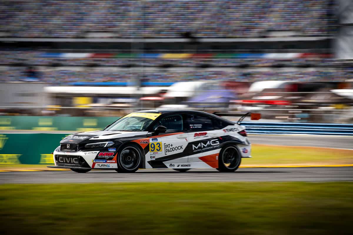 Pit+Paddock Civic Type R TCR during qualifying, 2024 IMSA Daytona International Speedway.