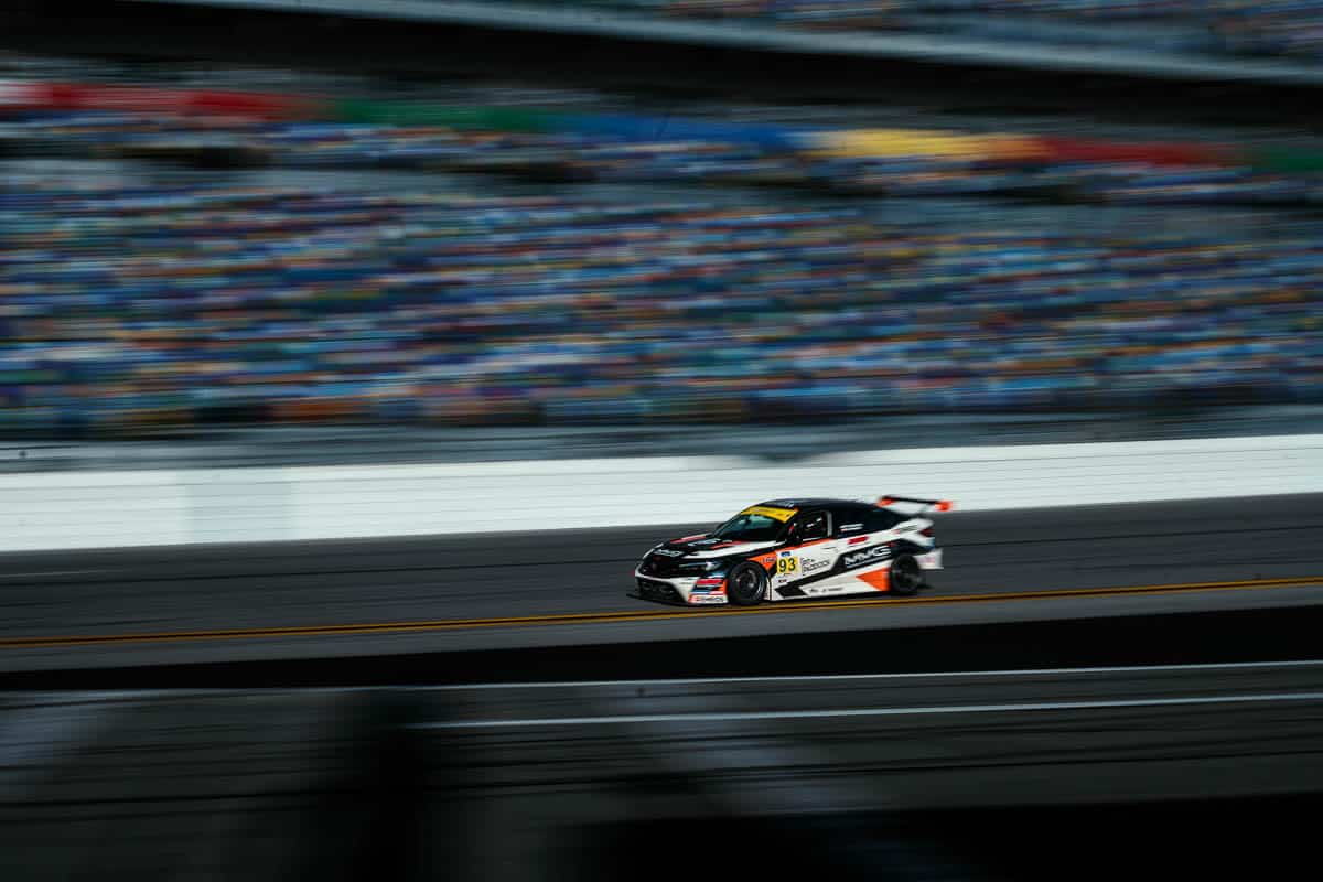 Fast forward, Pit+Paddock Civic Type R TCR, 2024 IMSA Daytona International Speedway.