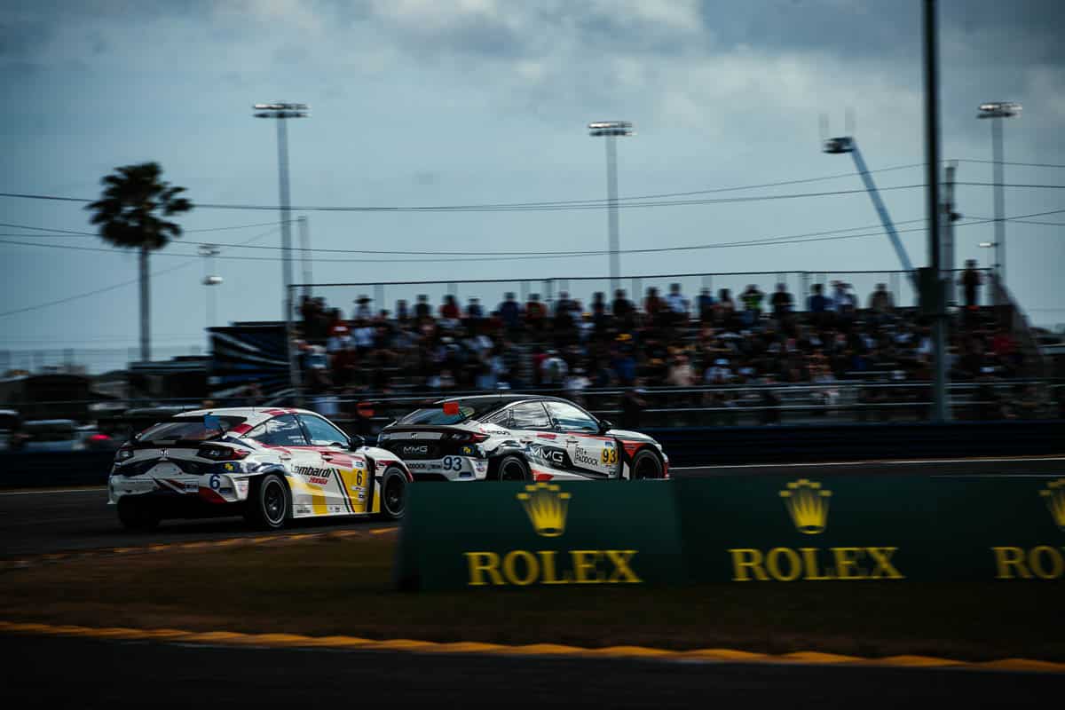 Qualifying session for the Pit+Paddock Civic Type R TCR, 2024 IMSA Daytona International Speedway.