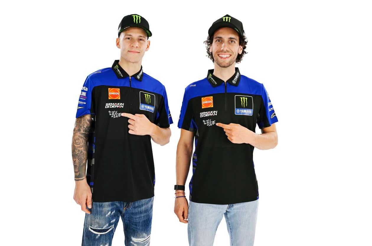 2024 Team ENEOS MotoGP riders: Fabio Quartararo and Álex Rins 2024 Team ENEOS MotoGP riders: Fabio Quartararo and Álex Rins