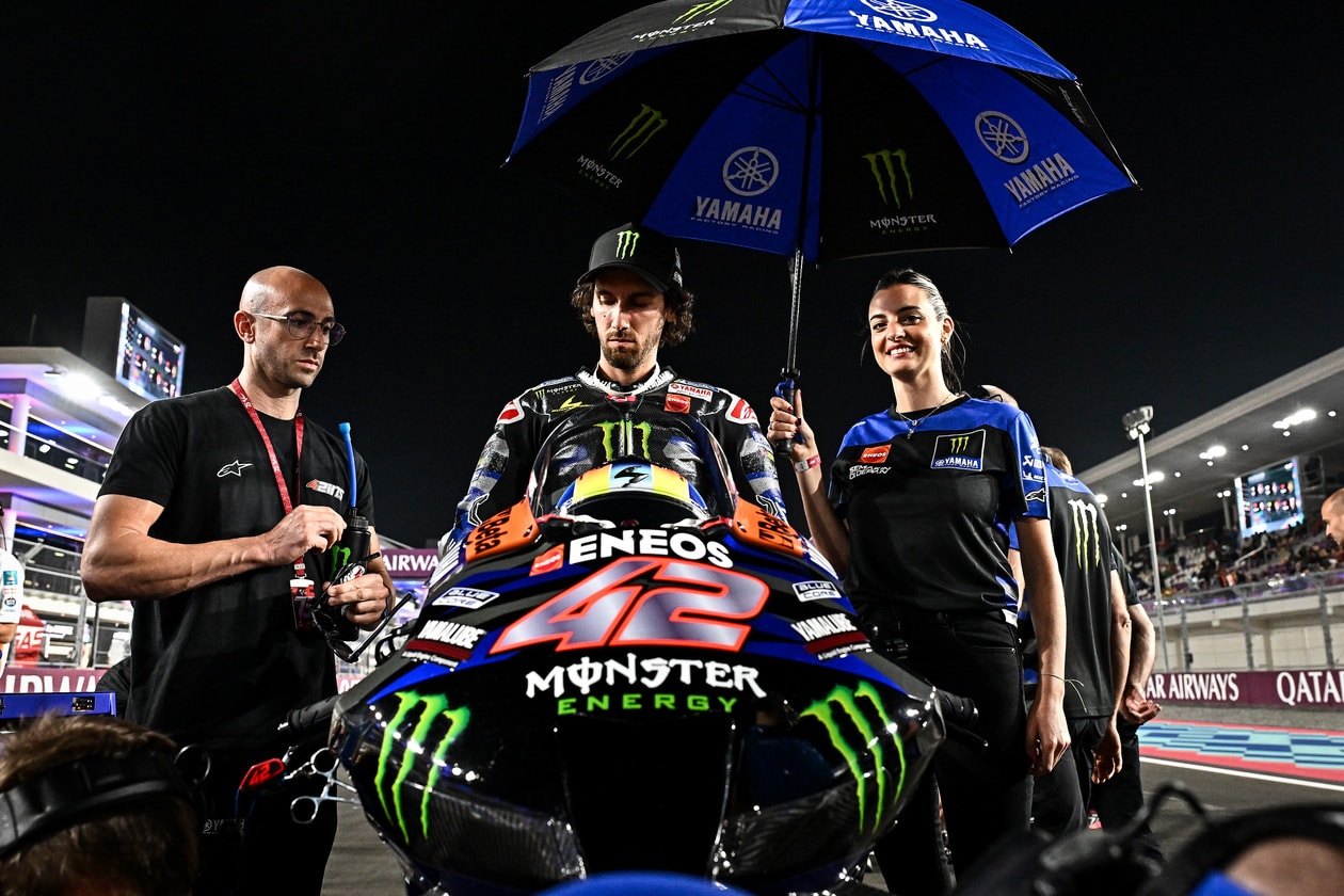 Álex Rins at the starting grid, 2024 Qatar MotoGP