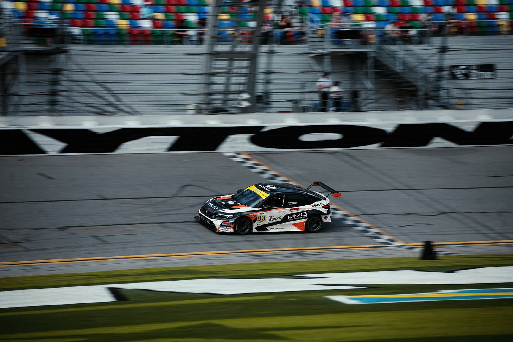 Dai Yoshihara at the first round of the IMSA Michelin Pilot Challenge in the Pit+Paddock Civic Type R TCR.