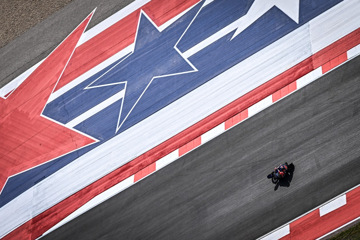 Birds eye view of Quartararo, 2024 MotoGP Grand Prix of the Americas