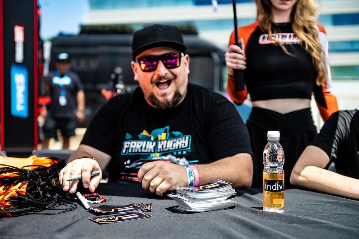 Faruk Kugay at the autograph signing, 2024 Formula DRIFT Road Atlanta