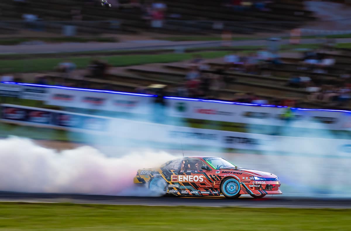 DEVSPEED / ENEOS Oil Nissan S14 in action, 2024 Formula DRIFT Road Atlanta