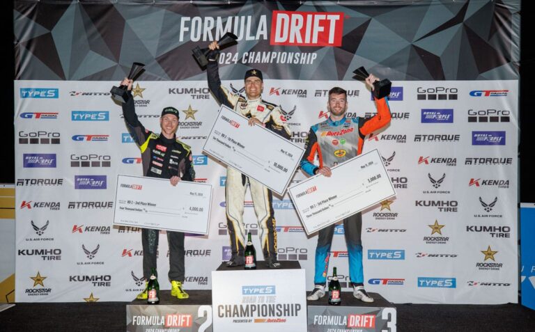Fredric Aasbo and Simen Olsen take P1 and P2, respectively, for Team ENEOS, 2024 Formula DRIFT Road Atlanta